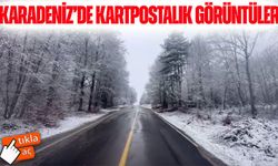 Ordu’nun yüksek kesimleri karla kaplandı: Kar kalınlığı 10 santimetreye ulaştı