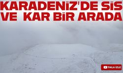 Bayburt’ta soğuk hava ve sis etkili oldu: Aydıntepe’nin dağları beyaza büründü