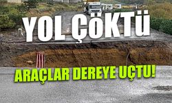 Yol Çöktü, Araçlar Dereye Uçtu!