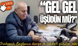 Trabzon'da belediye başkanı ile karganın gülümseten diyaloğu; “Gel gel, üşüdün mü?”