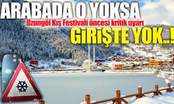 Uzungöl Kış Festivali öncesi kritik uyarı: Kar lastiği olmayan araçlar alınmayacak