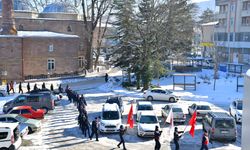 Ladik'te kamp yapan izcilerden Belediye Başkanı Topal'a ziyaret