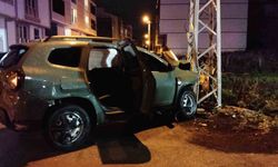 Bafra'da trafik kazası kamerada: 1 yaralı