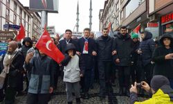 Güneysu'dan Galata'ya destek yürüyüşü