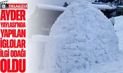 Ayder Yaylası’nda karla yapılan iglolar turistlerin ilgi odağı oldu