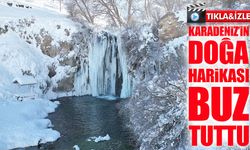 Bayburt’ta Sırakayalar Şelalesi Buz Tuttu: Seyrine Doyulmaz Manzara