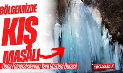 Bölgemizde Sırakayalar Şelalesi Buz Tuttu: Eksi 20 Derecede Görsel Şölen