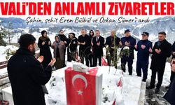 Trabzon Valisi Şahin’den Eren Bülbül ve Özkan Sümer’in mezarına anlamlı ziyaret