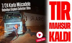 Giresun’da Karda Mahsur Kalan Tır, Belediye Ekiplerinin Müdahalesiyle Kurtarıldı