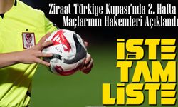 Ziraat Türkiye Kupası’nda 2. Hafta Maçlarının Hakemleri Açıklandı