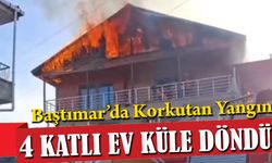 Sürmene Baştımar’da Korkutan Yangın: 4 KATLI EV KÜLE DÖNDÜ