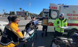 Devrilen motosikletin sürücüsü yaralandı