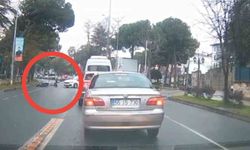 Ordu'da otomobil ile çarpışan motosikletli yaralandı: Kaza anı araç kamerasına yansıdı