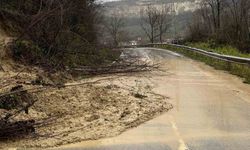 Ordu'da Ünye-Kumru bağlantı yolunda heyelan