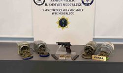 Samsun'da bir kişi yabancı madde ve silahla yakalandı