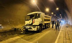 Tünelde kaza: Uzun araç kuyruğu oluştu