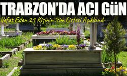 Trabzon’da 7 Şubat 2026’da Vefat Eden 21 Kişinin İsim Listesi Açıklandı