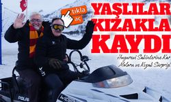 Kop Dağı’nda Huzurevi Sakinlerine Kar Motoru ve Kızak Sürprizi