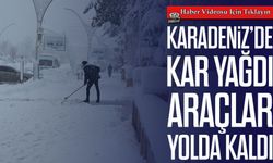 Bayburt’ta Yoğun Kar Yağışı Hayatı Durdurdu: Araçlar Yolda Kaldı
