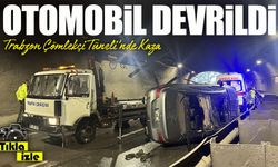 Trabzon Çömlekçi Tüneli’nde Kaza: Devrilen Otomobilde 2 Yaralı