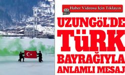 Jandarma’dan Uzungöl’de buz altı dalışı: Türk bayrağıyla anlamlı mesaj