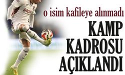 Trabzonspor’un Gaziantep FK Kamp Kadrosu Açıklandı