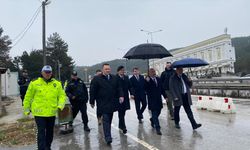 Vali Çalgan, Çorum-Samsun kara yolundaki uygulama noktasını ziyaret etti