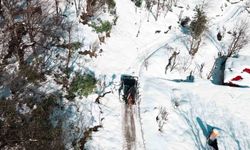 Giresun'un yüksek kesimlerinde karla mücadele sürüyor