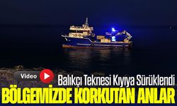 Rize’de O Anlar Panik Yarattı: Balıkçı Teknesi Karaya Oturdu