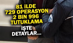 81 İlde 729 Operasyon! Bakan Gürlek Açıkladı...