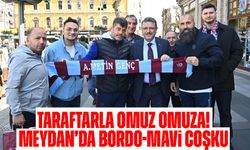 Meydan’da Bordo-Mavi Buluşma! Başkan Genç Taraftarlarla Coştu