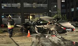 Ağaca çarpan otomobilin sürücüsü yaralandı