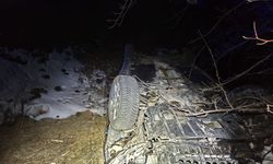 Gümüşhane'de otomobilin dere yatağına devrildiği kazada 2 kişi yaralandı