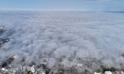 Karadeniz'in üzerini kaplayan 'sis denizi' dronla görüntülendi