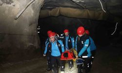 Maden ocağındaki göçük tatbikatı gerçeği aratmadı