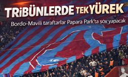 Trabzonspor taraftarı Papara Park’ta tribün şovu hazırlığında; Taraftar Tek Yürek!