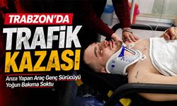 Trabzon’da Trafik Kazası; Arıza Yapan Araç Genç Sürücü Yoğun Bakıma Soktu
