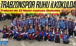 Trabzon’da 23 Nisan coşkusu ilkokulda Trabzonspor ruhuyla yaşandı