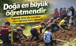 Toprak Ana’da minik öğrenciler doğayla öğreniyor