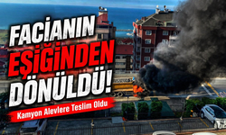 Trabzon’da Seyir Halindeki Taş Kamyonu Alev Alev Yandı: İşte O Anlar...