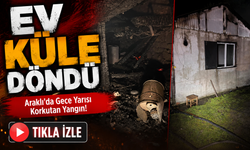 Trabzon Araklı’da Yangın Paniği: Tehkut Mezrası’nda Ev Kullanılamaz Hale Geldi