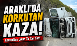 Araklı-Bayburt Yolunda Tır Kazası: Sürücü Hastaneye Kaldırıldı