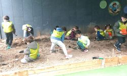 Samsun Müzesinde minikler deneysel kazı yaptı
