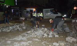 Samsun'un Havza ilçesinde selde zarar gören yollarda bakım ve onarım yapılıyor