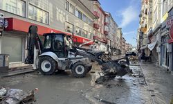 Samsun'un Havza ilçesinde selin ardından temizlik çalışmaları devam ediyor