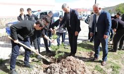 Bayburt'ta öğrenciler fidanları toprakla buluşturdu