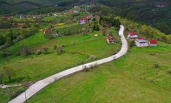 Ordu'da beton yol çalışmaları sürüyor