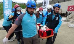 Trabzon'da gerçeği aratmayan deprem tatbikatı