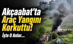 Akçaabat’ta Seyir Halindeki Otomobil Alev Aldı