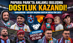 Trabzonspor – Göztepe maçında tribünlerden yükselen mesaj net oldu: “Kazanan dostluk olsun”